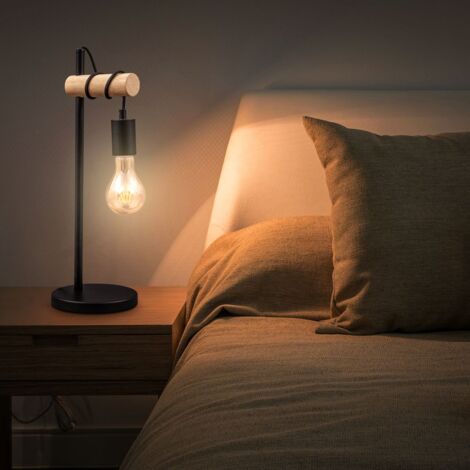 B.K.Licht - Lampe de table - lampe de chevet - dimmable - noir