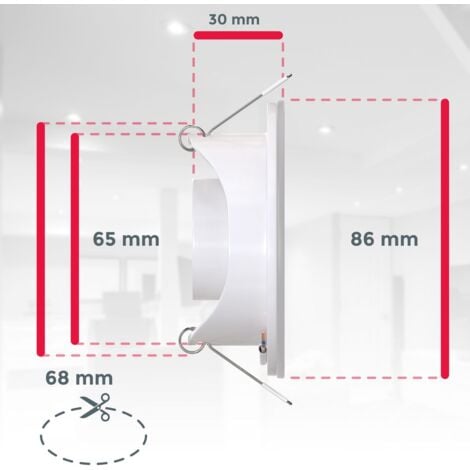 B.K.Licht lot de 5 spots à encastrer spéciales salle de bain LED blanc I étanche IP65 I extra plat 30mm I perçage Ø68mm I Ø86mm I blanc I platines LED 3W I 350lm /spot I lumière blanc neutre 4000k