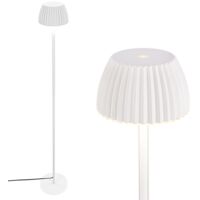 Briloner LOCA Lampadaire LED, tactile, intensité lumineuse variable, lumière blanche chaude, bord lumineux, blanc, Ø19 x 124 cm