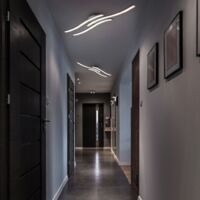 Plafonnier LED design moderne éclairage plafond en forme de vague modules LED 6W intégrés