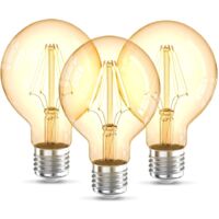 B.K.Licht Lot de 3 ampoules LED Edison Vintage ST64 I E27, 4W