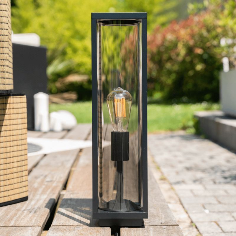 Xanlite - Applique murale filaire noire fumée contemporain IP44, culot E27, 40W max - APFE40WNMODF 2