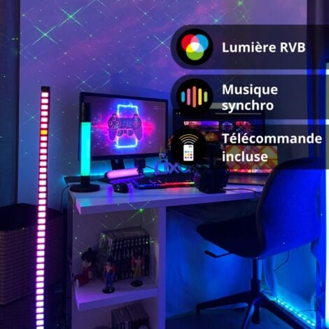 Xanlite - Lampadaire LED RVB Digital 120cm, Synchronisation sonore, filaire USB - LISRVBM