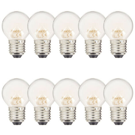 Xanlite - Lot de 10 Ampoules à filament LED P45, culot E27, 6,5W cons. (60W eq.), Blanc Chaud - RPACK10RFE806PO