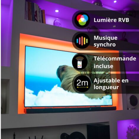 Xanlite - Ruban LED 3m RVB USB Synchronisation musicale - LSBK3RVBDUSB