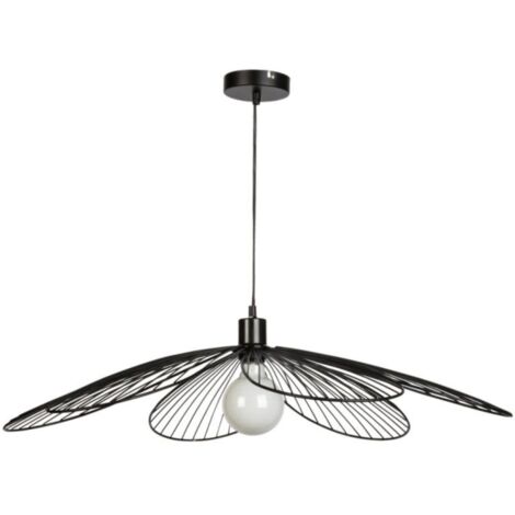 Suspension FLORA en métal Noir, compatible culot E27, 25W