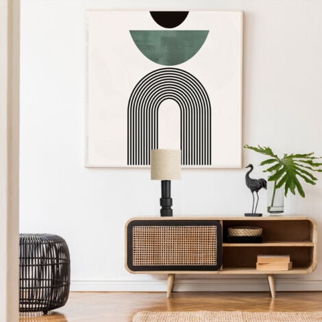Mathias - Lampe à poser SAKIA en céramique Noir, compatible culot E14, 40W - LAPSAKIAN