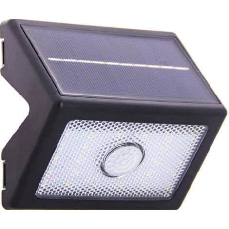 Xanlite - Applique solaire LED IP44, 400 lumens, détecteur de mouvements, Noir - APS400D