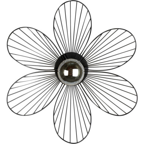 Applique murale Flora en métal noir – Culot E27 jusqu'à 25W – Design minimaliste pour intérieur moderne – Éclairage chaleureux – Mathias Luminaires