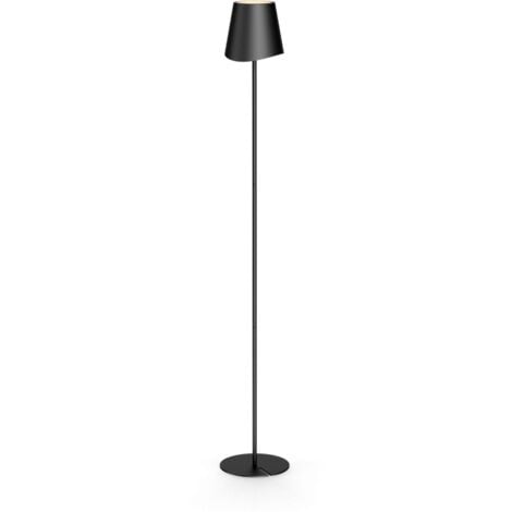 Xanlite - Lampadaire métal, 500 lumens, CCT & Dimmable, Rechargeable, 130cm, Noir - LAM130ND