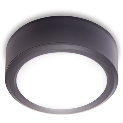 Downlight Rond - Spot LED extra plat encastrable/en saillie – cons. 6W/800 lumens – CCT 3000K/4000K/6500K – IP65 – Noir
