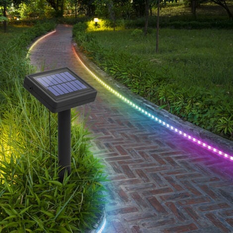 Einfeben - 8X LED Lampe solaire exterieur Lampe de sol lumière
