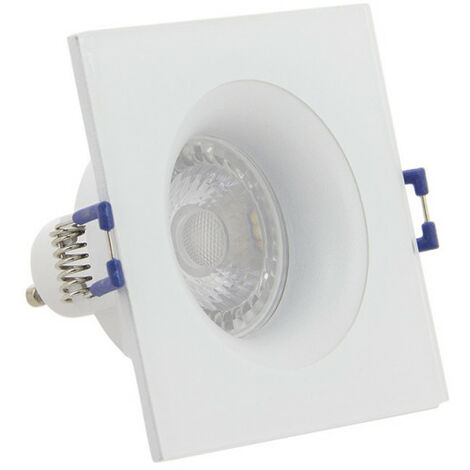 Spot LED Encastré orientable XanLite, lumière blanc chaud, culot GU10,  équivalence de 50W, indice de protection IP20, forme rond