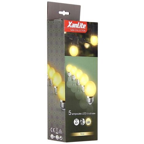 Lot De 10 Ampoules LED Goutte E27 1W Blanc Chaud - Forme Boule Transparente | NCC-Licht