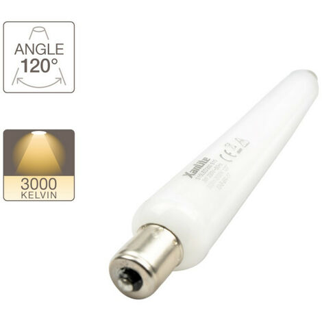 Xanlite - Tube LED S15, 3W .cons (28W .eq), lumière blanche chaude - S15LED300