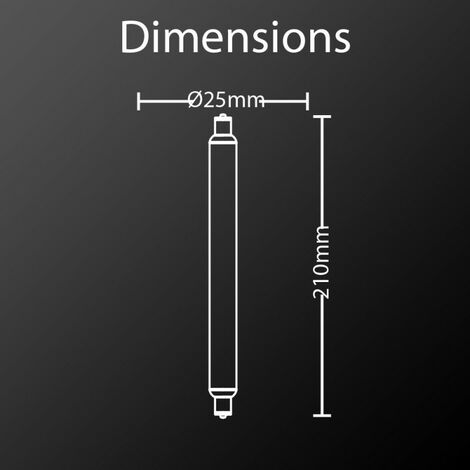 Xanlite - Tube LED S15, 3W .cons (28W .eq), lumière blanche chaude - S15LED300