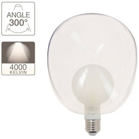 Xanlite - Ampoule LED déco, double verre, forme 'egg', culot E27, blanc neutre, forme allongée - RDEE150G9DVOT