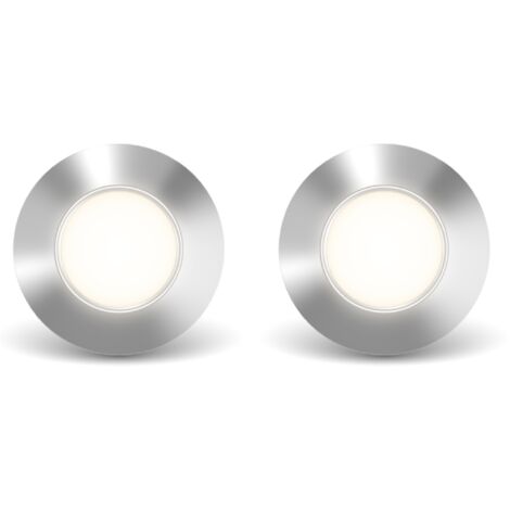 Xanlite – Rallonge de 2 spots encastrables extérieur IP67 – Blanc neutre 4000K – Ø40mm – 20 lumens – 230V AC – SPTE2RCW