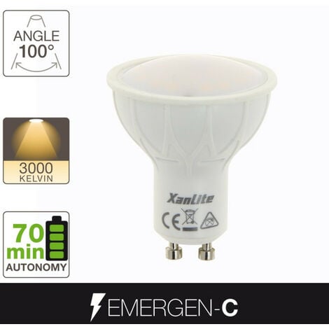 Ampoule LED spot, culot GU10, 27W e, lumière blanc chaud ou lumière RVB avec  sa télécommande - XANLITE