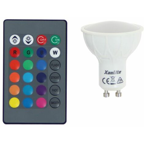 Ampoule LED spot avec culot standard GU10, conso. de 4W