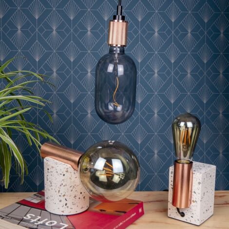 Xanlite - Ampoule LED (ST64) Edison / Vintage au verre fumé, culot E27, 4W cons. (23W eq.), 230 lumens, lumière blanc chaud - RFDE400STF