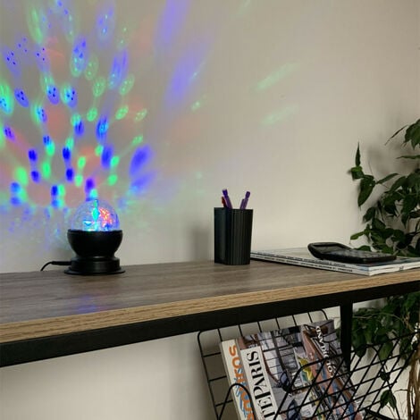 Xanlite - Lampe à poser effet disco, LED multicolores, tête rotative - LADRVB
