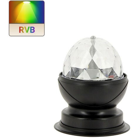 Xanlite - Lampe à poser effet disco, LED multicolores, tête rotative - LADRVB