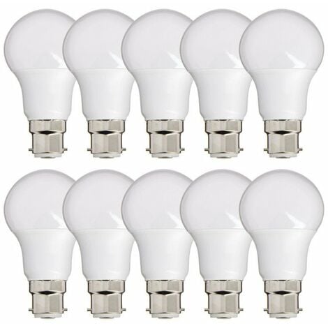 Ampoule LED A60 Standard Culot B22 - Ampoules Baïonnette Angle D'Éclairage  240°- Ampoule B22 10W Équivalant 60W- Ampoule LED B22 806 Lumens - Ampoule
