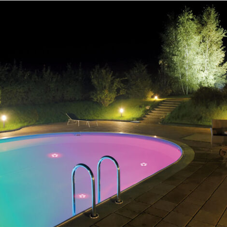 Xanlite - Lot de 2 galets lumineux, éclairage RVB télécommande incluse, étanche IP68 - PACK2LPIP68RVB