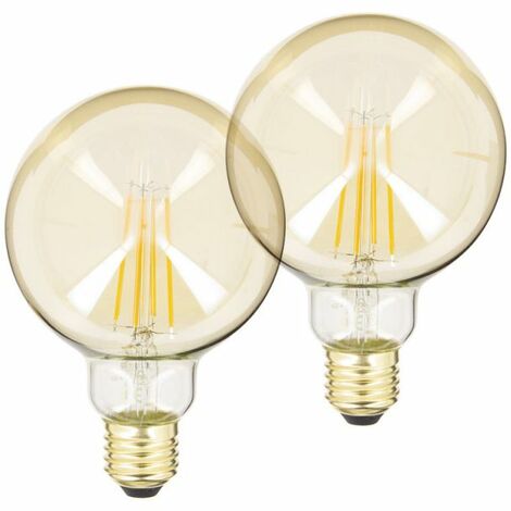 LightED Ampoules basse consommation en forme de globe 25 W E27 Lumière  chaude 2700 K Diamètre 120 mm : : Luminaires et Éclairage