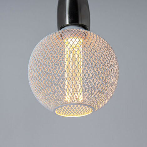 Xanlite - Ampoule Déco Cage Boule Blanc, culot E27, Hologramme, Blanc chaud - RFDHE150BCAB
