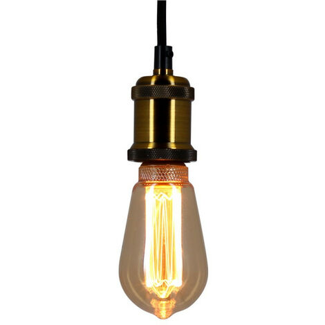 Xanlite - Ampoule LED déco Hologramme EDISON au verre ambré, culot E27, 4W cons., 200 lumens, lumière blanc chaud - RFDHE200STS