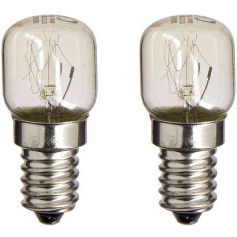 Lot de 2 ampoules pour four et micro-ondes, E14 ST22, 15 W, 230 V, 80 lm,  2800 K, résistantes aux hautes températures, jusqu'à 300 degrés :  : Luminaires et Éclairage