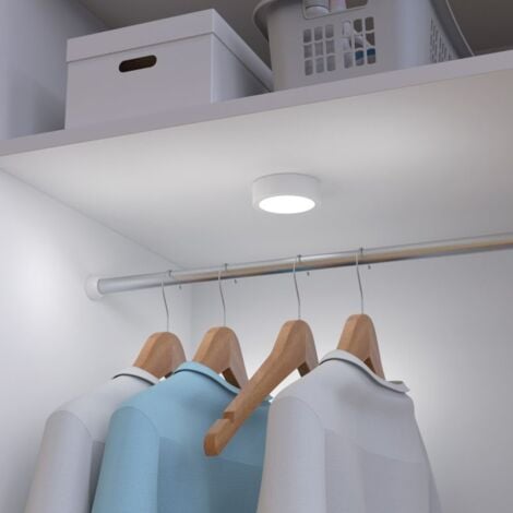 Spot de meuble blanc LED IP44, 2 modes de fixation, CCT