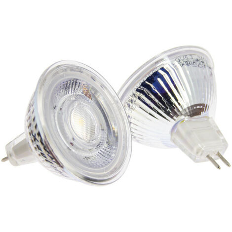 Xanlite - Lot de 2 ampoules SMD LED Spot MR16, culot GU5.3, 345 Lumens, conso. 5W (eq. 35W), 4000K, Blanc neutre - PACK2VM35SCW