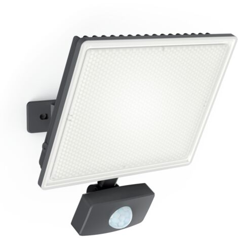 Projecteur mural noir LED IP44 avec détecteur de mouvement, 2600 Lumens, conso. 30 W, Blanc froid