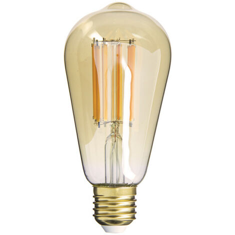 Xanlite - Ampoule Filament LED déco verre opaque ST64, culot E27, 1521 Lumens, conso. 15W (equivalence 100W), Blanc chaud - RFDE1521STA