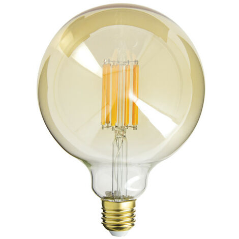 Xanlite – Ampoule filament LED déco verre ambré G125 – Culot E27 – 1521 lumens – 15W (équivalence 100W) – Blanc chaud – RFDE1521B125A (1/5)