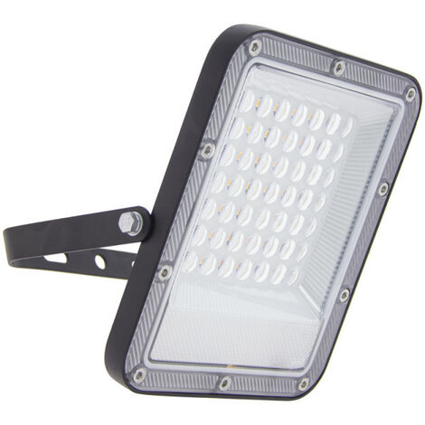 Projecteur mural noir LED IP65, 2700 lumens, conso 30W (éq 160W), Blanc chaud