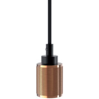 Xanlite - Suspension à douille en aluminium, finition pointes de diamant cuivrées rosées, culot E27 - SDV03EP