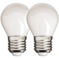 Xanlite – Ampoule LED E27 P45 opaque 470 lumens 4W – Équivalence 40W – Température 2700K blanc chaud – Lot de 2 – PACK2RFE470PO
