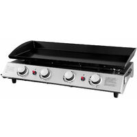 Plaque De Cuisson En Fonte BBQ-Toro 42.5x31.5cm - Réversible Lisse/Striée - Pour Barbecue Gaz Et Charbon