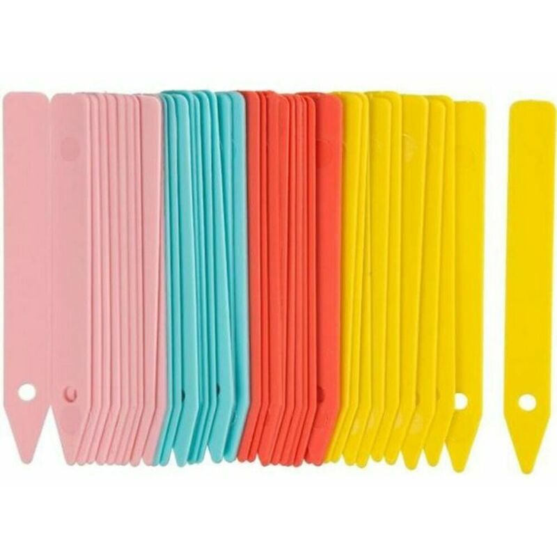 Lot de 100 étiquettes en plastique blanc pour plantes