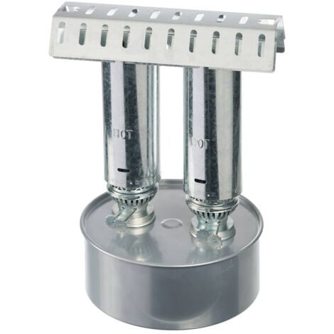 Chauffage à poser pour serre – 2 brûleurs en acier – 1200 watts – Autonomie 4 jours – Contenance 4.5 litres de paraffine – Nature (1/5)