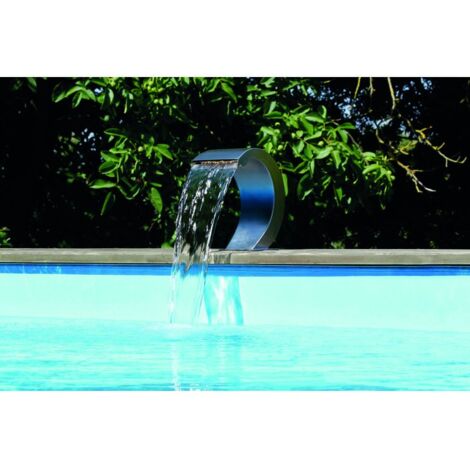 Ubbink – Cascade inox Mamba S-LED 7504632 – Éclairage LED blanc chaud – Acier inoxydable 316 L – Dimensions 24 x 27,5 x 13,5 cm
