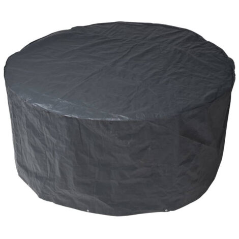 Nature – Housse de protection pour table ronde et chaises de jardin – Dimensions H90 x Ø325 cm – Polyéthylène 100g/m² – Traitement anti-UV (1/5)