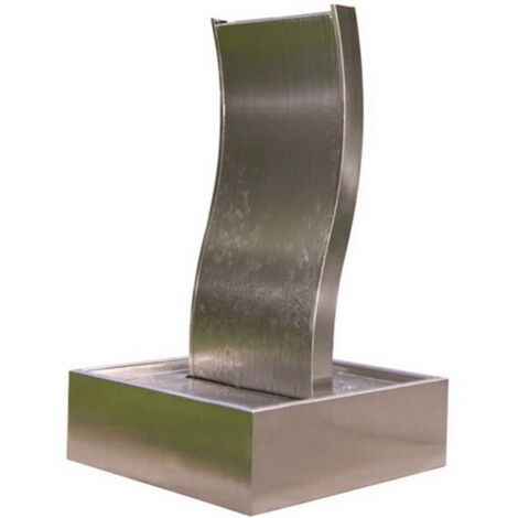 Ubbink – Fontaine de jardin Genova en inox 304 – Jet d'eau 1m – Débit 4000 l/h – Dimensions 100x40x12 cm – Socle 20x60x60 cm