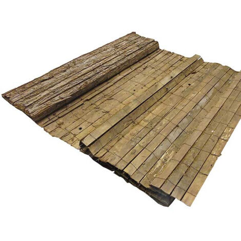 Canisse en écorce de pin – Rouleau 3 m – Hauteur 1.50 m – Occultation 90% – Pour brise-vue et pare-soleil – Nature (1/3)