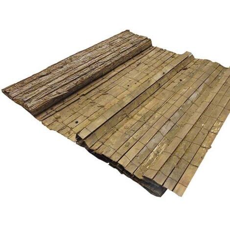 Canisse en écorce de pin – Rouleau 3 m – Hauteur 1.80 m – Occultation 90% – Pour brise-vue et pare-soleil – Nature (1/3)