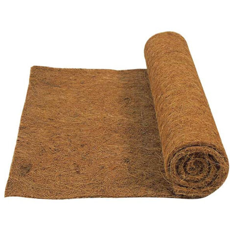 Natte en fibres de coco 800 gr/m² – Paillage pour plantes – Format rouleau 0.50m x 1.50m – Protège du gel et des vents glacés – Nature